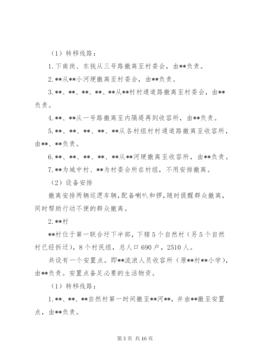 乡镇防汛人员疏散转移应急方案 (2).docx