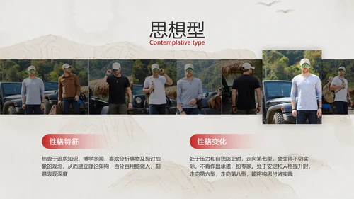 米色中国风企业员工心理洞察培训