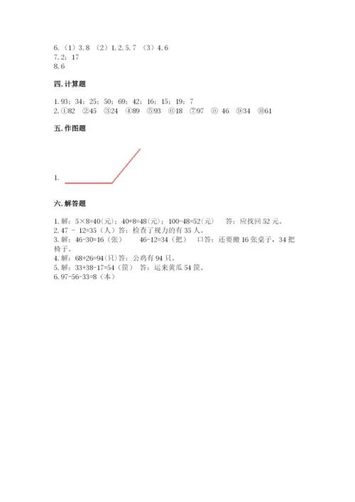 小学数学二年级上册期中测试卷带答案（预热题）.docx