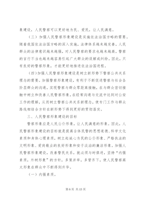 关于警察形象建设的思考.docx