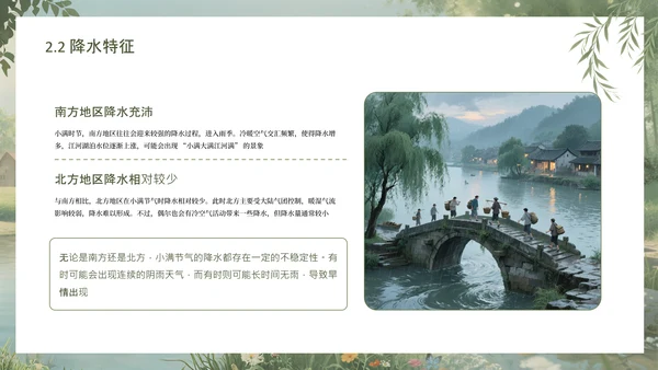 绿色手绘中国传统二十四节气之小满课件PPT模板