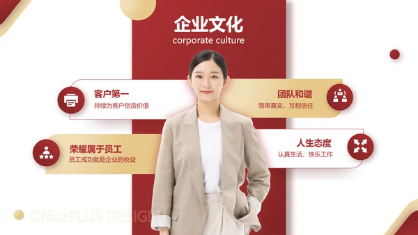 红金商务风校园招聘PPT模板