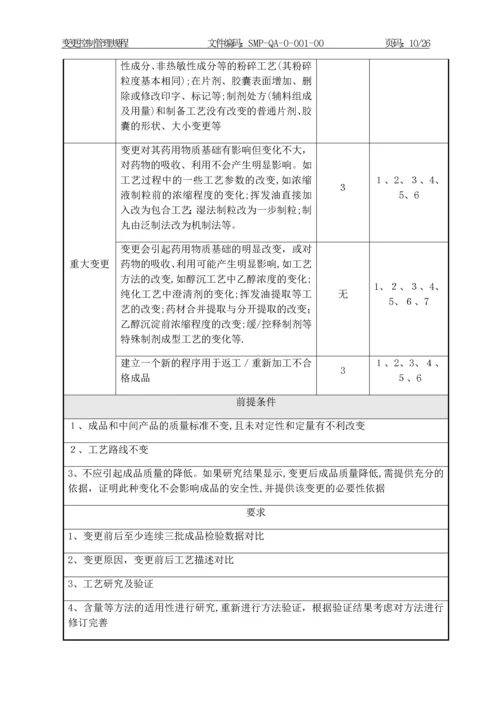 变更控制管理规程.docx