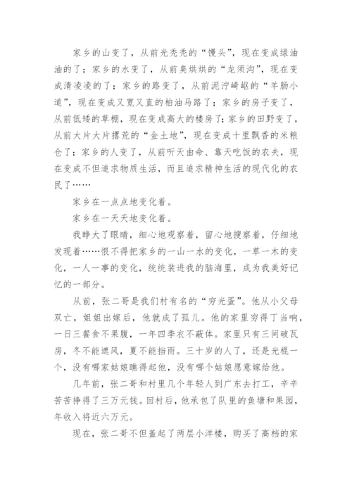 改革开放家乡的变化作文.docx