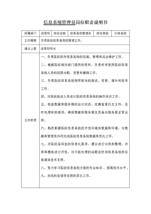 医院信息科工作人员职责(共6页)