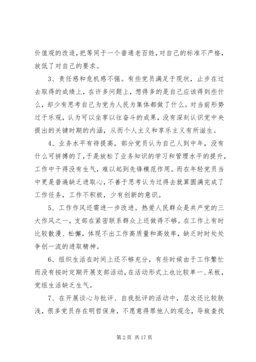 村党支部党性分析材料范例.docx