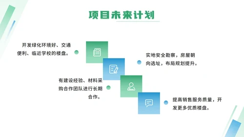 绿色简约年终项目报告ppt模板