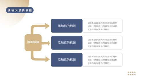 蓝金实用商务风企业介绍手册PPT模板