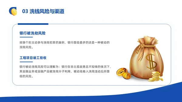 蓝黄色反洗钱基础知识培训PPT模板