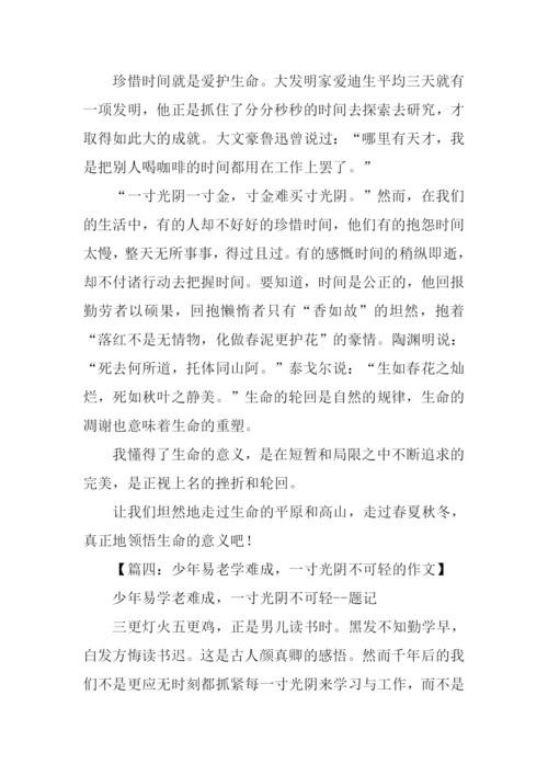 一寸光阴不可轻的作文.docx