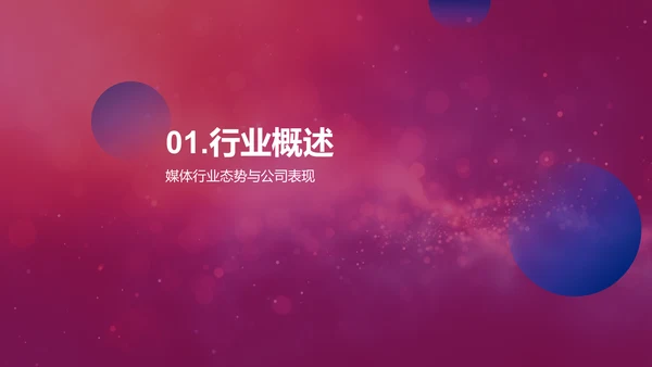 媒体行业季度汇报PPT模板