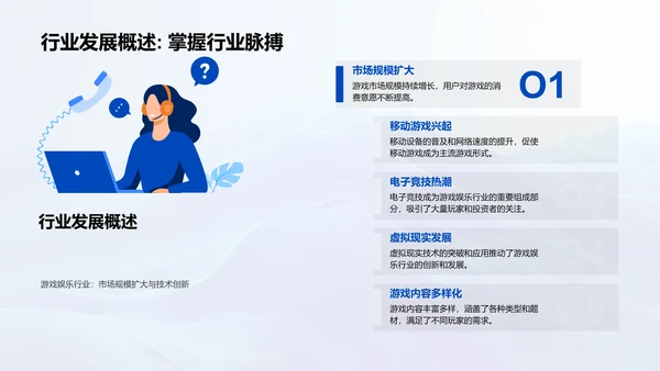 年度游戏产业报告PPT模板