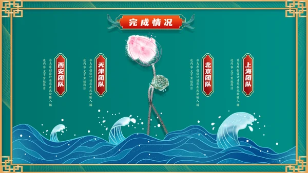 墨绿色新中式工作年终汇报通用PPT模板