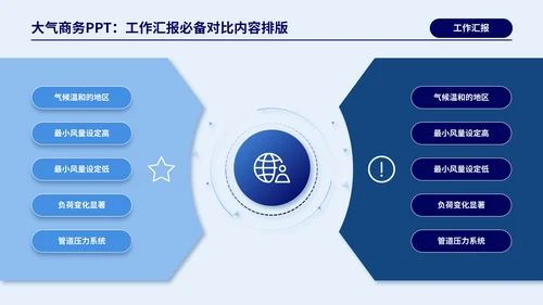 蓝色商务风对比页PPT版式合集