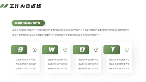 森系绿植风商务工作汇报PPT模板工作总结