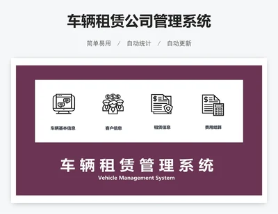 车辆租赁公司管理系统