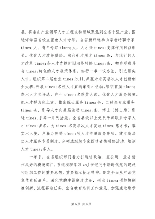 全省年度组织工作综述.docx