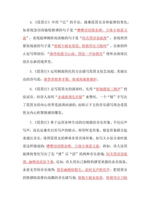 部编版高一语文必修上册理解性默写（一）.docx