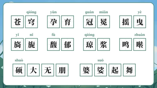 部编版六年级上册第四课花之歌PPT模板