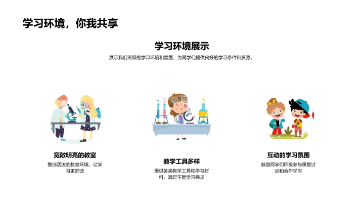 班级学习生活报告PPT模板