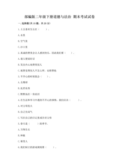 部编版二年级下册道德与法治 期末考试试卷带答案（达标题）.docx