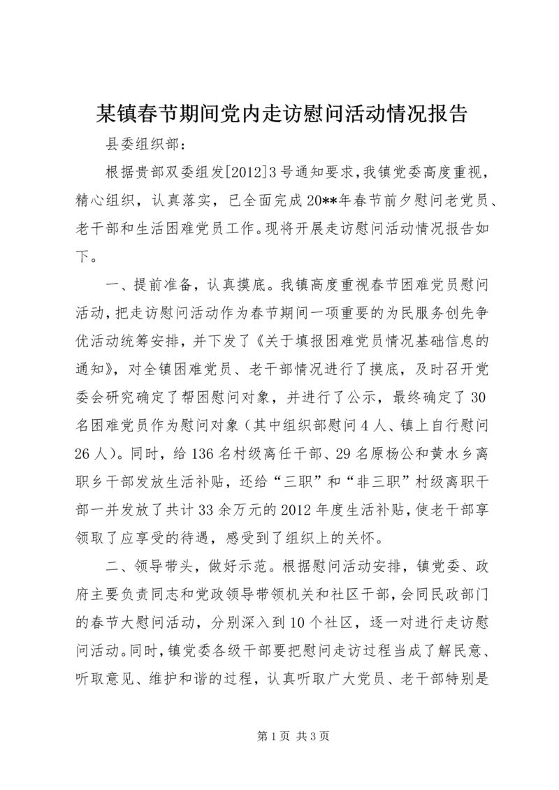 某镇春节期间党内走访慰问活动情况报告.docx