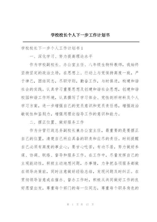 学校校长个人下一步工作计划书.docx