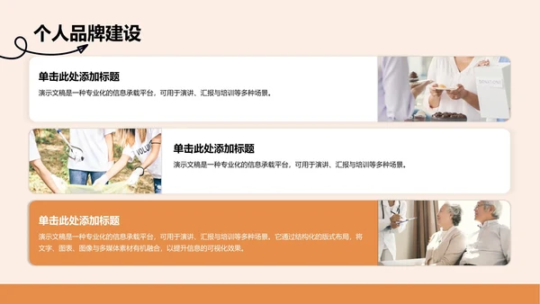 橙色3D风个人自我介绍PPT