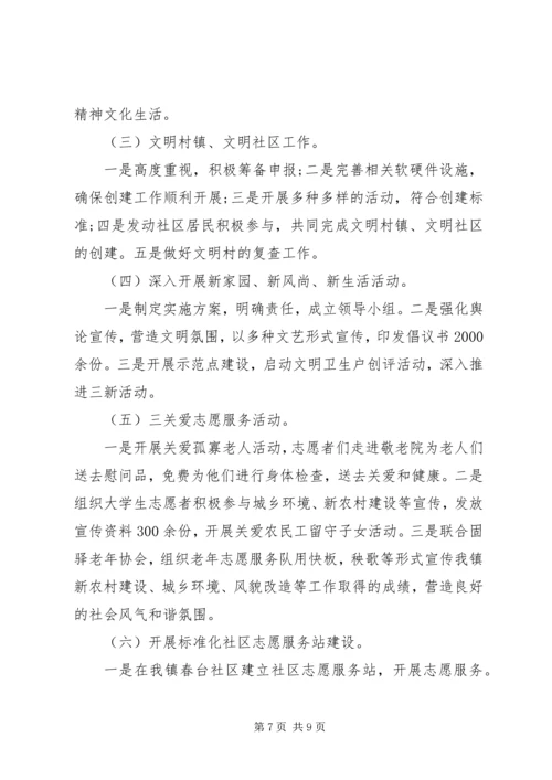 乡镇精神文明自查报告范文.docx