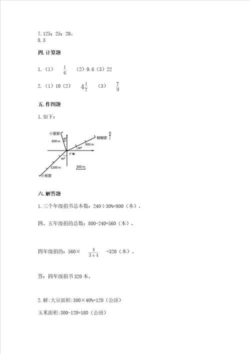 小学六年级上册数学期末测试卷含答案完整版