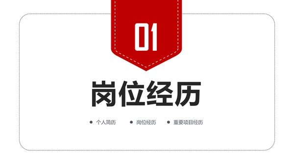 扁平化个人求职简历岗位竞聘竞选报告PPT