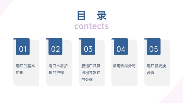 蓝紫色商务实拍造口护理培训PPT课件