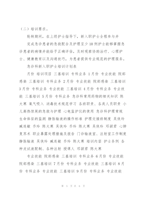 急诊科新入职护士培训计划.docx