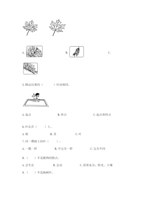 教科版一年级上册科学期末测试卷含答案（最新）.docx