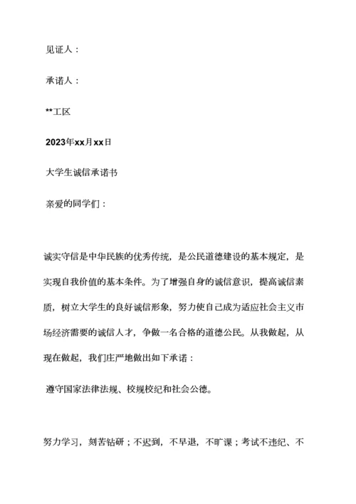 个人诚信承诺书范本.docx