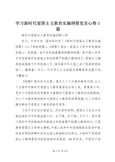 学习新时代爱国主义教育实施纲要党员心得3篇.docx