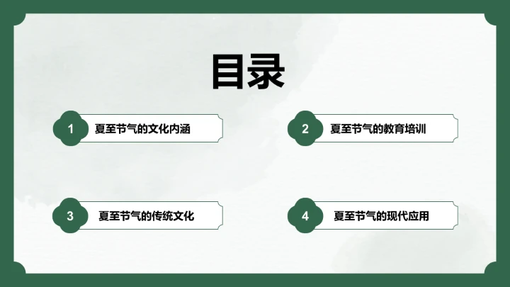 二十四节气夏至PPT模板