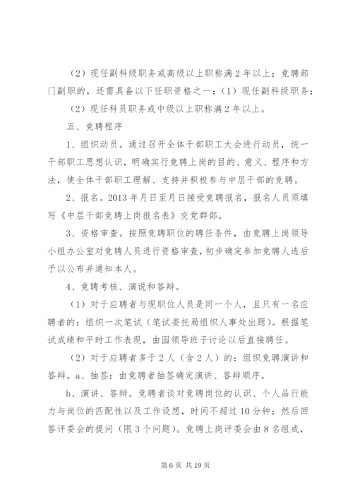 国有企业XX公司中层干部竞聘方案.docx