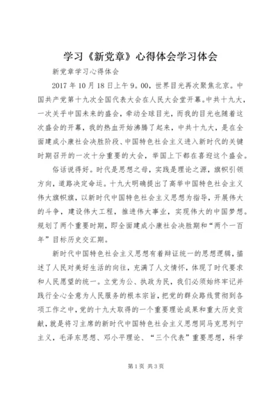 学习《新党章》心得体会学习体会 (4).docx