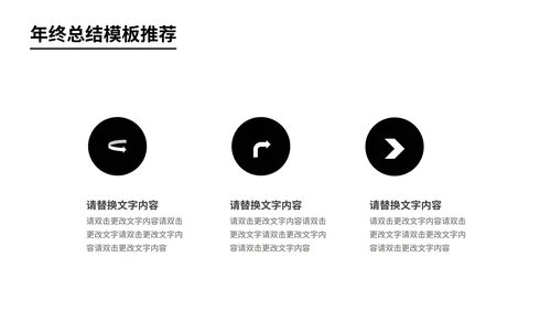 黑色商务风员工年终总结汇报PPT模板