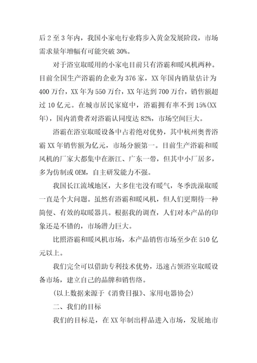 优秀的创业计划书共11页