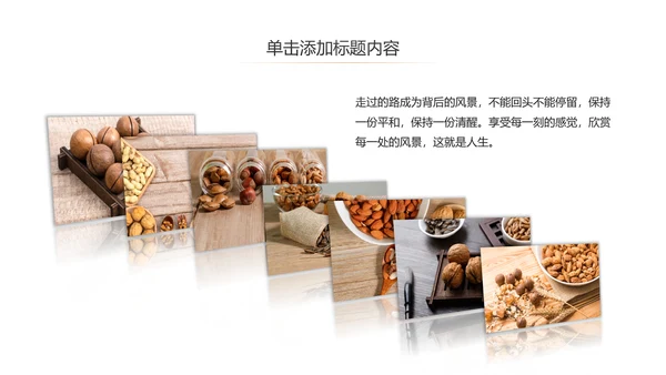 休闲美食美味坚果干果宣传画册PPT模板