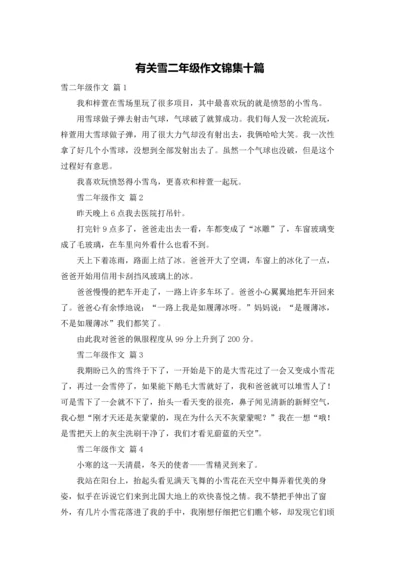 有关雪二年级作文锦集十篇.docx