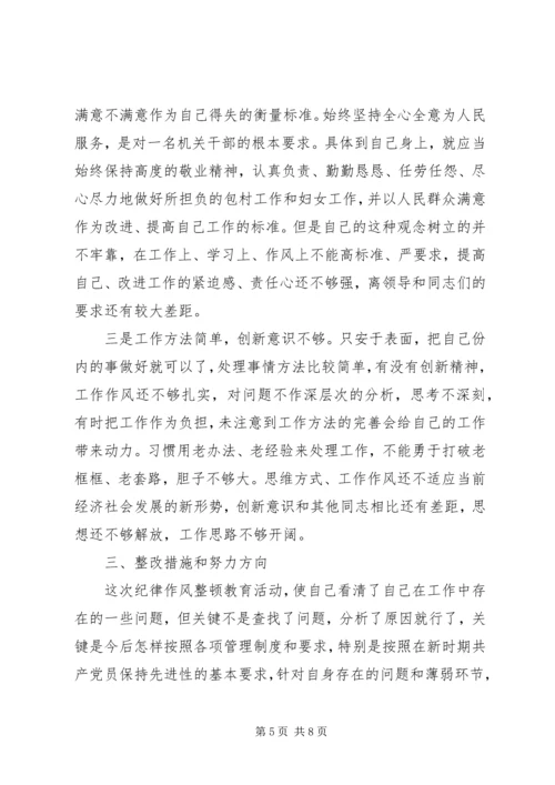 机关党员纪律作风整顿自查报告.docx