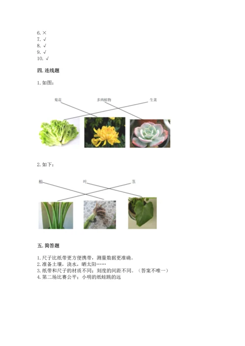 教科版一年级上册科学期末测试卷带答案（实用）.docx