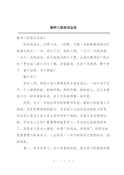 教师入职培训总结.docx