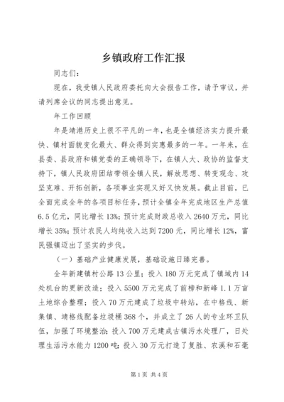 乡镇政府工作汇报.docx