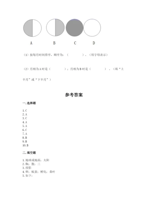 教科版科学三年级下册期末测试卷含答案.docx