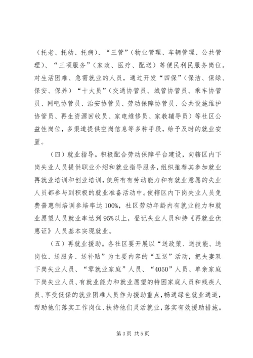 人保局就业社区创建方案.docx