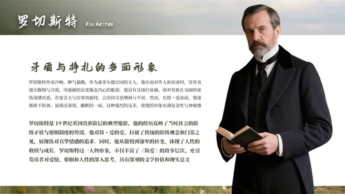 绿色简约《简·爱》读书分享通用PPT模板